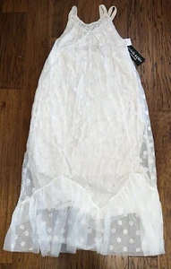 Isobella & Chloe Girls Ivory Embroidered Lace Sleeveless Maxi Dress Sz 14- NWT - Picture 1 of 11