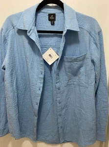 Echo Gauze Boyfriend Shirt - Picture 1 of 5
