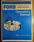 Ford St626 St830 Snow Thrower Owner's Operator's Manual Se 3544 6754 6/75