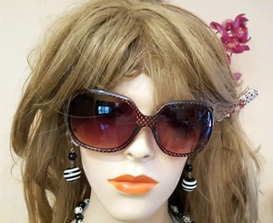 Niñas Mujer Deportes Moda Desgaste Ojos Gafas de Sol a Cuadros Marrón ESPECTACULAR (#505) - Imagen 1 de 10