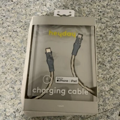 ☀️ Heyday iPhone  Cable  to USB-C Braided 6 ft for iPhone & - Image 1 of 2