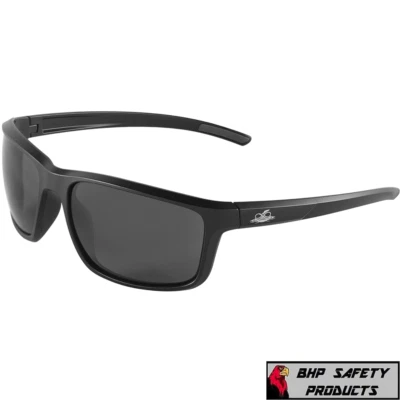 Bullhead Pompano Humo/Gris Antiniebla Mate/Negro Cuadrado Gafas de Seguridad Sol Z87+ Foto 1 de 3