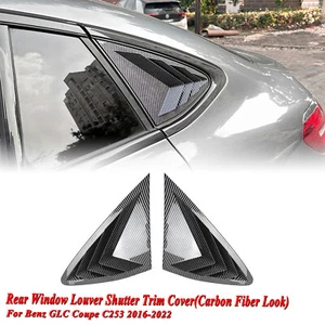 Cubierta de persiana de ventana lateral trasera aspecto carbono para Benz GLC C253 16-22 - Imagen 1 de 8