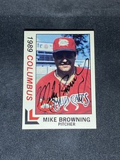 Mike Browning 1989 Best #17 Columbus Mudcats Auto Autographed Signed MILB Card