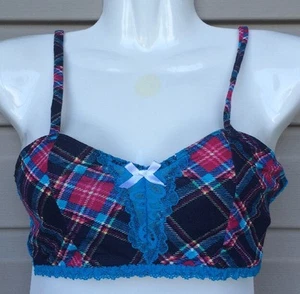 HONEYDEW INTIMATES BRI LACE TRIM BRALETTE BRA NIGHT BLUE #331028 MEDIUM NEW - Picture 1 of 2