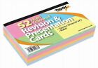 52 Colour Record Cards Ruled Lined Revision Flash Index School Office Note Book