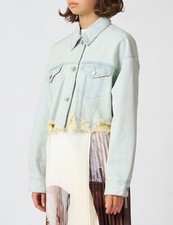 MO&Co Destroyed Cropped Denim Jacket 340$ Size XL