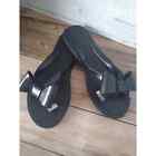 Vince Camuto Size 8 Black Rubber Bow Flip Flop New Without Box