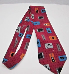 Vintage 1994 Vicky Davis New York Silk Necktie "All Aboard' - Picture 1 of 8