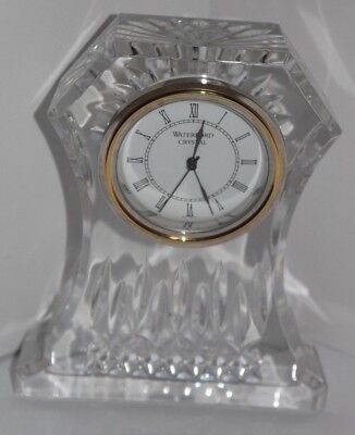 Waterford Crystal Mantle Desk Clock 6.5  Tall Lismore Time Piece - Perfect Cond. • 50€
