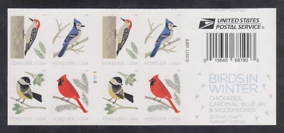US Stamp #5317-20 Birds Booklet, Miscut, Imperf Between Outer Margins XF NH - Image 1 of 2