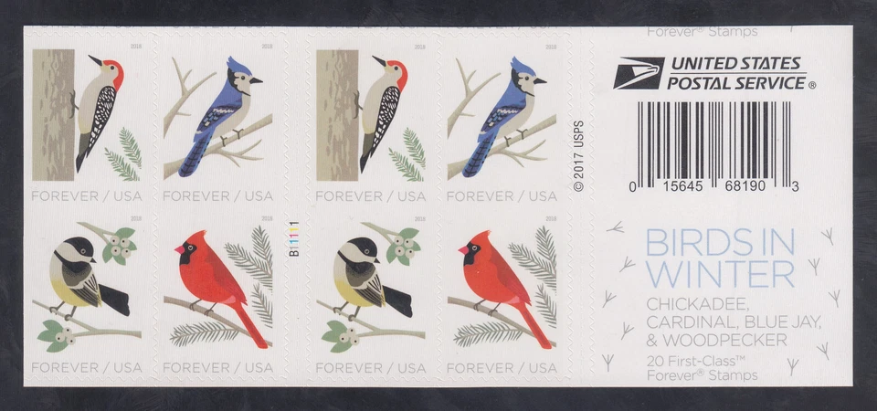 US Stamp #5317-20 Birds Booklet, Miscut, Imperf Between Outer Margins XF NH - Image 1 of 2