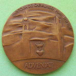 Peace Dove Fons Vitæ Source of Life Church Adveniat BIG Bronze Medal by VILAR! - Picture 1 of 2