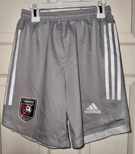 Adidas Aeroready Grey Lonestar Soccer Club Light Weight Athletic Short 13-14 YL - Picture 1 of 5