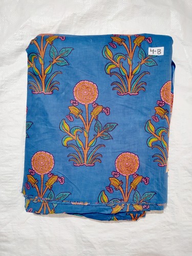 VETEMENTS Tessuto cotone indiano stampa floreale blu sartoria cucito corsa tessuto 20 anni