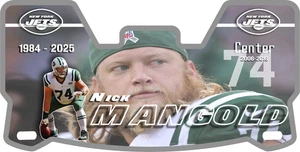 JETS Nick Mangold mini Football Helmet Visor, Universal Fit.  w clips - Picture 1 of 1