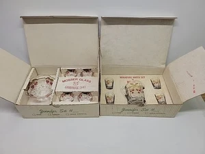 Kirsche Miniatur Wasser Set von Mosser, Glaskrug mit 4 Gläsern & Schüssel Set - Bild 1 von 10