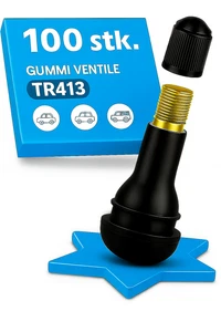 100x Gummiventil TR413  EPMD Gummi Ventil Autoreifen Snap-In 100 413 Autoventil - Bild 1 von 2