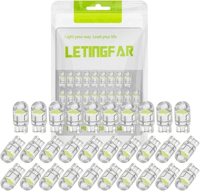 194 LED Light Bulb White 6000K Pack of 30, 168 2825 W5W T10 Wedge COB Bulbs Erro - Image 1 of 4