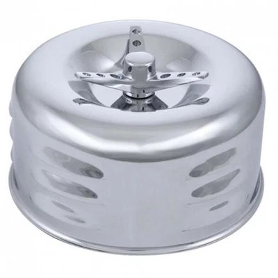 Cubierta purificador de aire United Pacific A6281 4" redonda, con persianas, cromada, para individual Foto 1 de 4