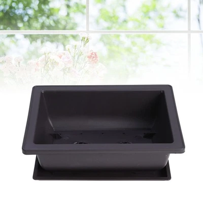  3 PCS Rectangular Pots for Plants Plastic Bonsai Succulents Flower - Image 1 of 4