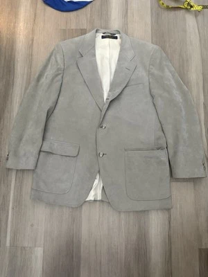VTG Brooks Brothers Brooksuede Tan Suede Blazer 40R Genuine Suede Made USA READ - Image 1 of 4
