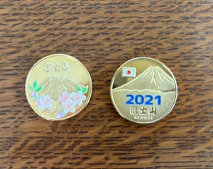 Chapei Kogyo Mt. Fuji Commemorative Medal Coin 2021 Cherry Blossom Brand new - Picture 1 of 24