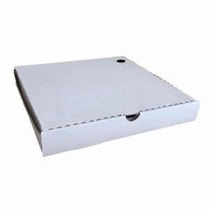 NEW White/ Kraft Corrugated Cardboard Pizza Boxes - 380mm - 40mm - 15 inch, - Picture 1 of 3
