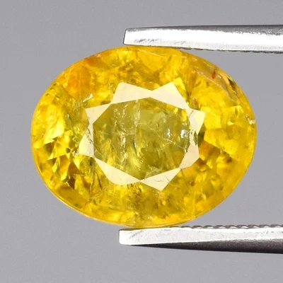 💎 Granate grosular amarillo verdoso natural ovalado de 3,35 quilates 9,8 x 8 mm - gema de África Foto 1 de 4