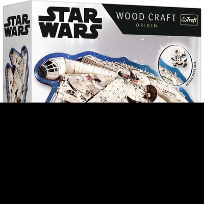 Quebra-cabeça de madeira Trefl Wood Craft 160 peças - Star Wars - Millennium Falcon - Imagem 1 de 4
