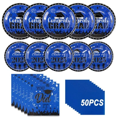 200 PIEZAS Platos y Servilletas de Graduación 2025, Graduaciones Fiestas Exterior, Grado... Foto 1 de 4