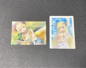 Juego de 2 tarjetas transparentes estilo fotográfico Hololive Lawson Collaboration Watame Summer Outf - Imagen 1 de 1