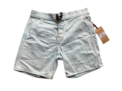 Pantalones Cortos Lightning Bolt Nuevos con Etiquetas Lavado Ácido Pelicano Azul Tinte Talla 32 Todo Algodón Foto 1 de 4