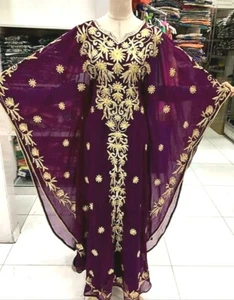 SALE Luxury Bedded Crystal Work Moroccan Dubai Kaftan Wedding Bridesmaid Dress28 - Picture 1 of 8
