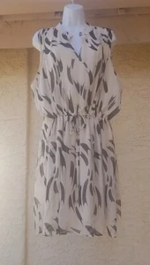 Nine West Women's Dress White/Cream Black Stripes Sheer Lined Size XXL - Picture 1 of 24