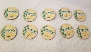 10 Vintage Milk Bottle Caps Pure Milk & Cream 1.5" Diameter - Picture 1 of 3