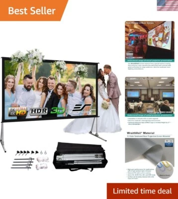 Yard Master 2, 135-inch Outdoor Portable Fast Folding Projector Screen w/ Sta... - Image 1 of 4