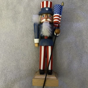 International Nutcracker Collection Midwest of Cannon Falls Wooden Uncle Sam 10” - Picture 1 of 6