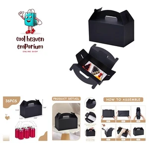 36Pack Large Party Favor Boxes 9.45 * 5 * 5",Black Treat Box,Gable Gift Boxes... - Picture 1 of 8
