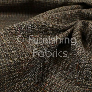 New Modern Thick Durable Unique Weave Brown Black Upholstery Furniture Fabric - Picture 1 of 5