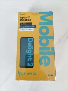 Optus X Delight 2 Black 32GB 4G 6.52” 13 MP 2GB Brand New Sealed - Picture 1 of 3