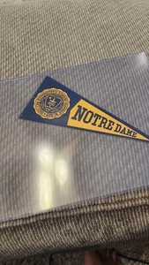 VINTAGE 1934 NOTRE DAME SCHEDULE Pennant PAPER Ticket Sales Advertisement  - Picture 1 of 6