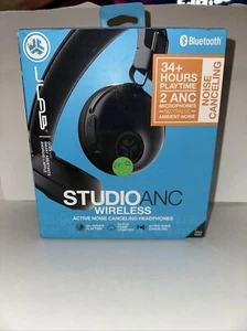 JLab Studio ANC On-Ear Wireless Headphones, 34+ Hr. Bluetooth 5 Playtime Faux - Picture 1 of 2