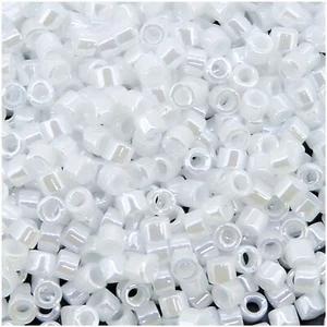 Miyuki Delica Seed Beads Size 11/0 White Pearl Ceylon 7 Gram Tube (DB201) - Picture 1 of 5