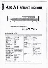 Service Manual-Anleitung für Akai AT-93 