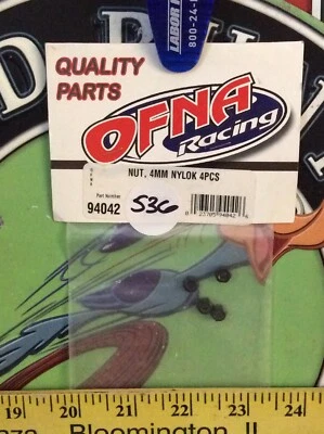 OFNA 94042: NUT, 4MM NYLOK {4pc.} NewInPack 🇺🇸Shipped - Image 1 of 2