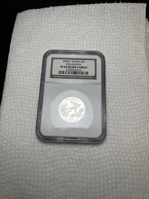 2008 S State Quarter PF69 Ultra Cameo Oklahoma NGC Certified - Image 1 of 4