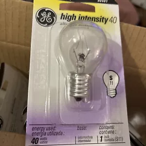 2- 40w GE S11 HIGH INTENSITY BULB 90401 E17 base microwave oven 40S11N - Picture 1 of 3