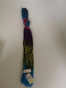 JUSTICE Girl's Multi Color Ombre Zebra Print Fringe Scarf NWT - Picture 1 of 1