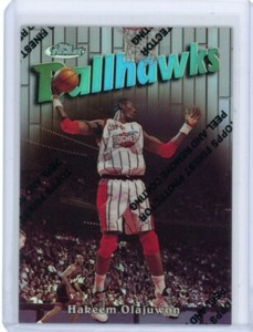 1997-98 Topps Finest Basketball Refractor #131 Hakeem Olajuwon #1075/1090